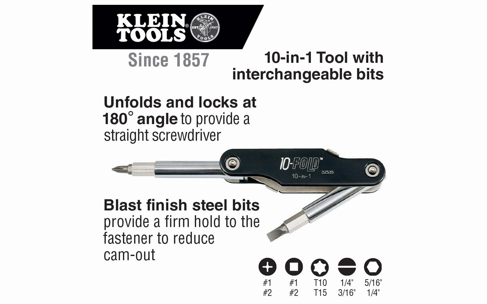 Klein 10-in-1 Folding Screwdriver / Nut Driver