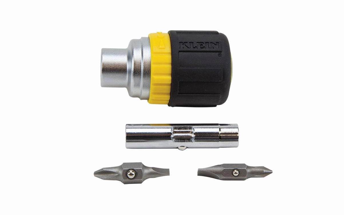 Klein 6-in-1 Ratchet Stubby Screwdriver / Nut Driver