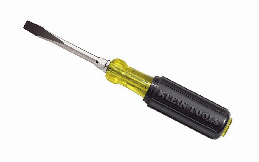 Klein 7/32" Slot Heavy-Duty Keystone Screwdriver - 3" Shank