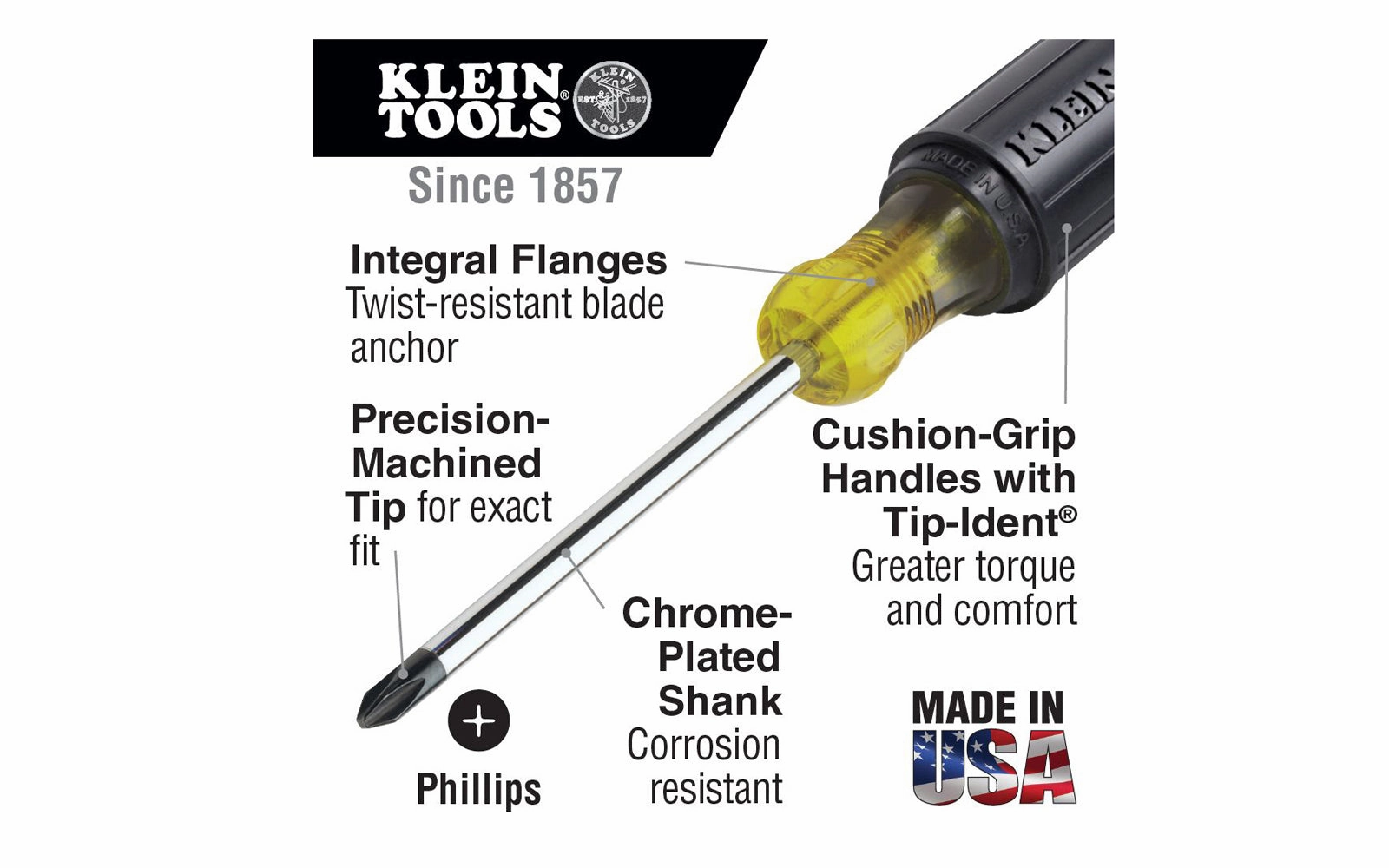 Klein No. 2 Phillips Screwdriver - 7" Shank
