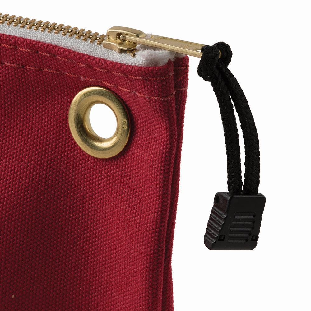 Klein Tools 5539RED Canvas Zipper Pouch, 10-Inch Tool Bag Storage Organizer, Red