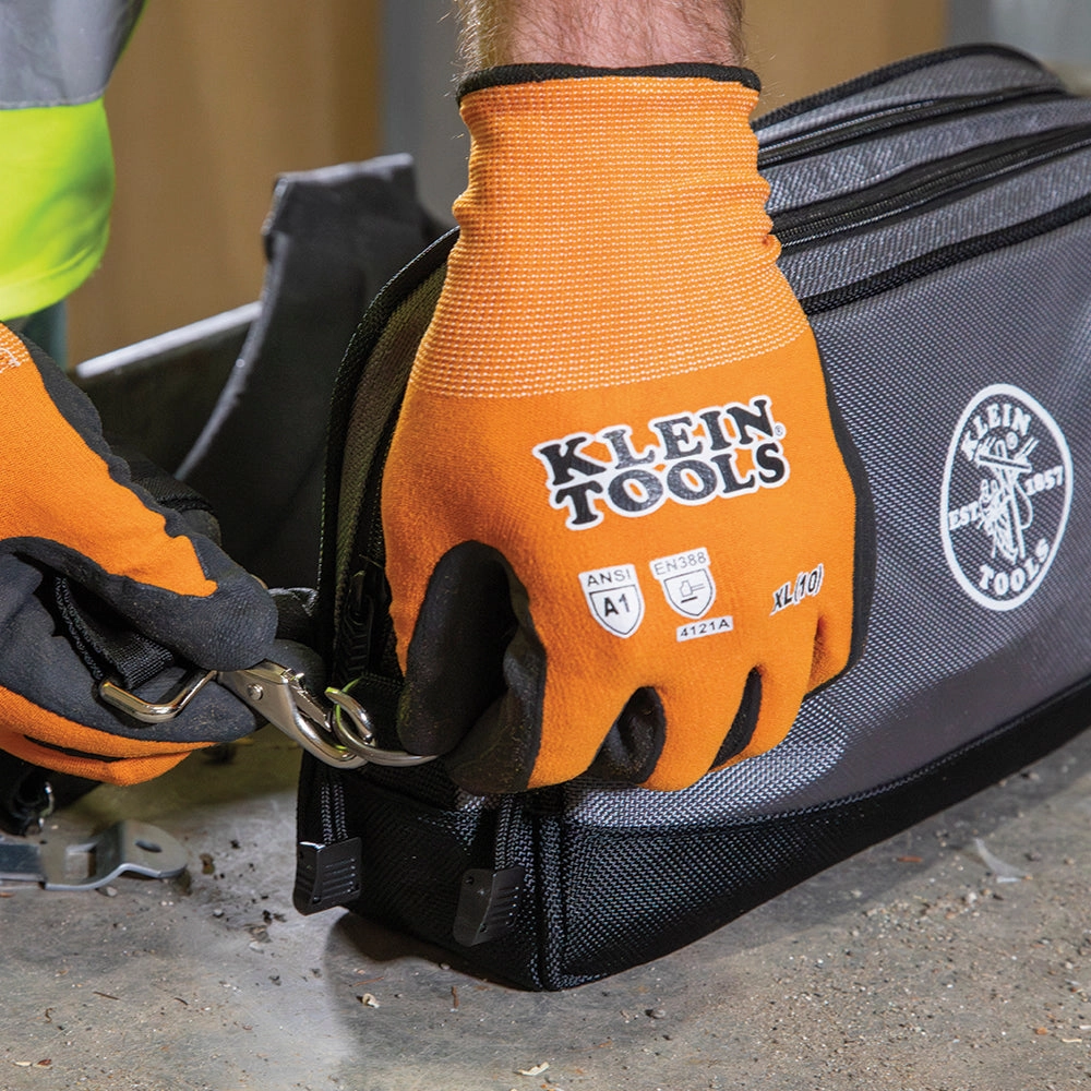 Klein Tools 55583 Double Zipper Bag, 12" x 7"