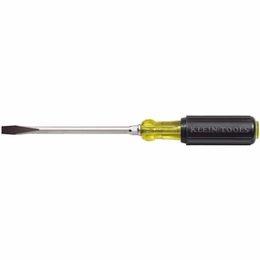 Klein Tools 602-6 5/16-Inch Keystone Tip Screwdriver, 6-Inch Heavy Duty Round Shank with Cushion Grip Handle