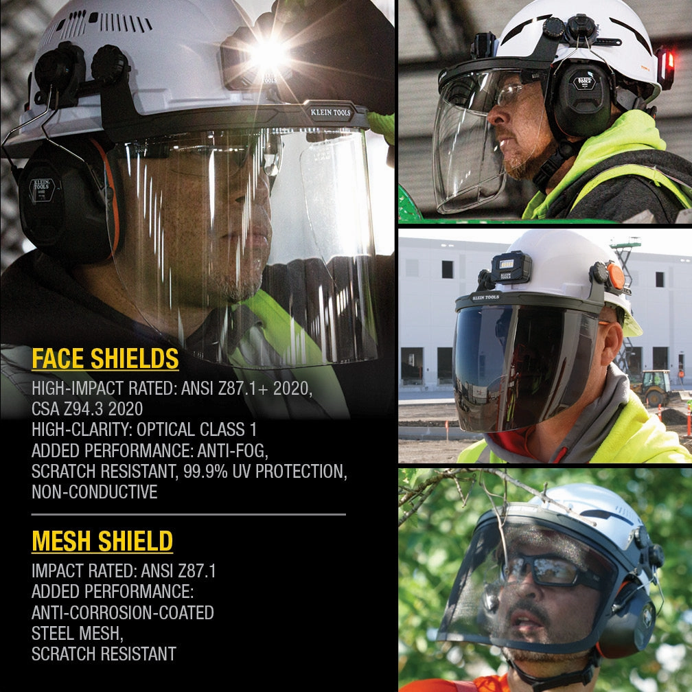 Klein Tools 60530 Replacement Face Shield Lens, Full Brim Hard Hat, Clear