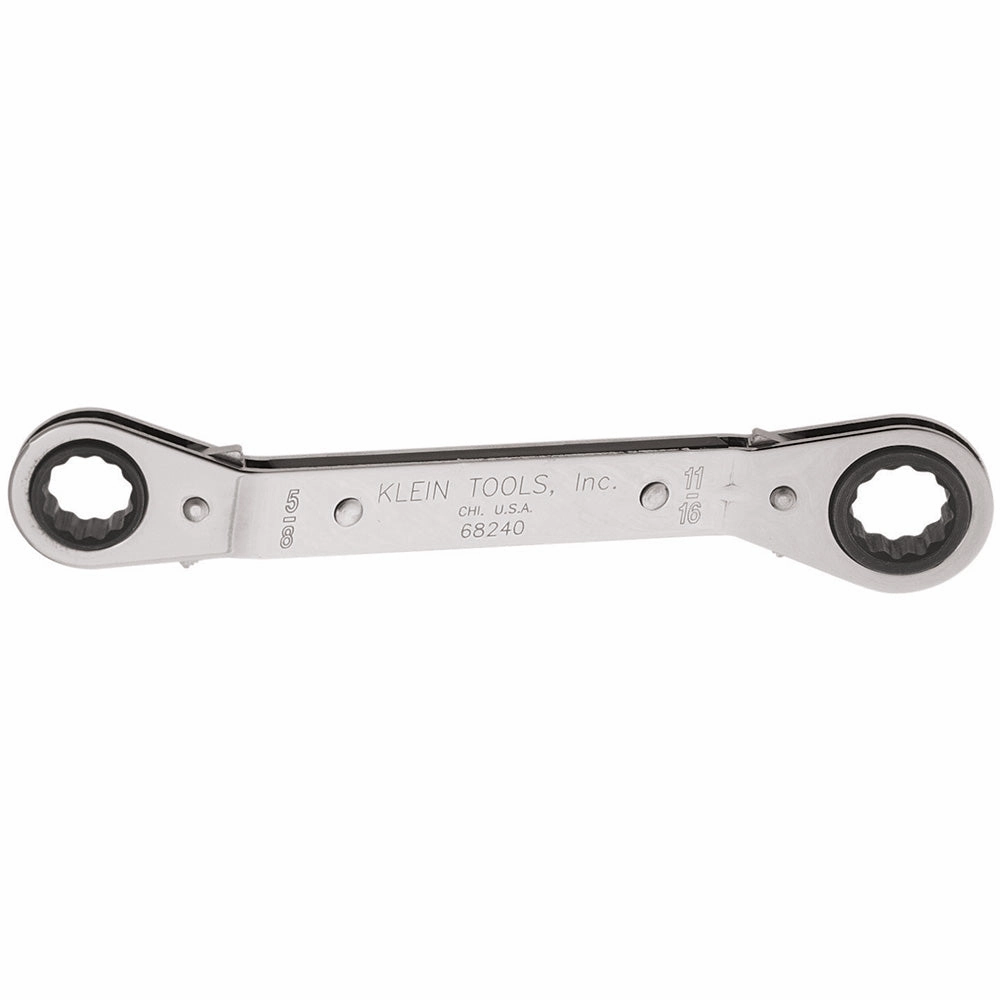 Klein Tools 68240 Reversible Ratcheting Box Wrench, 5/8 x 11/16-Inch