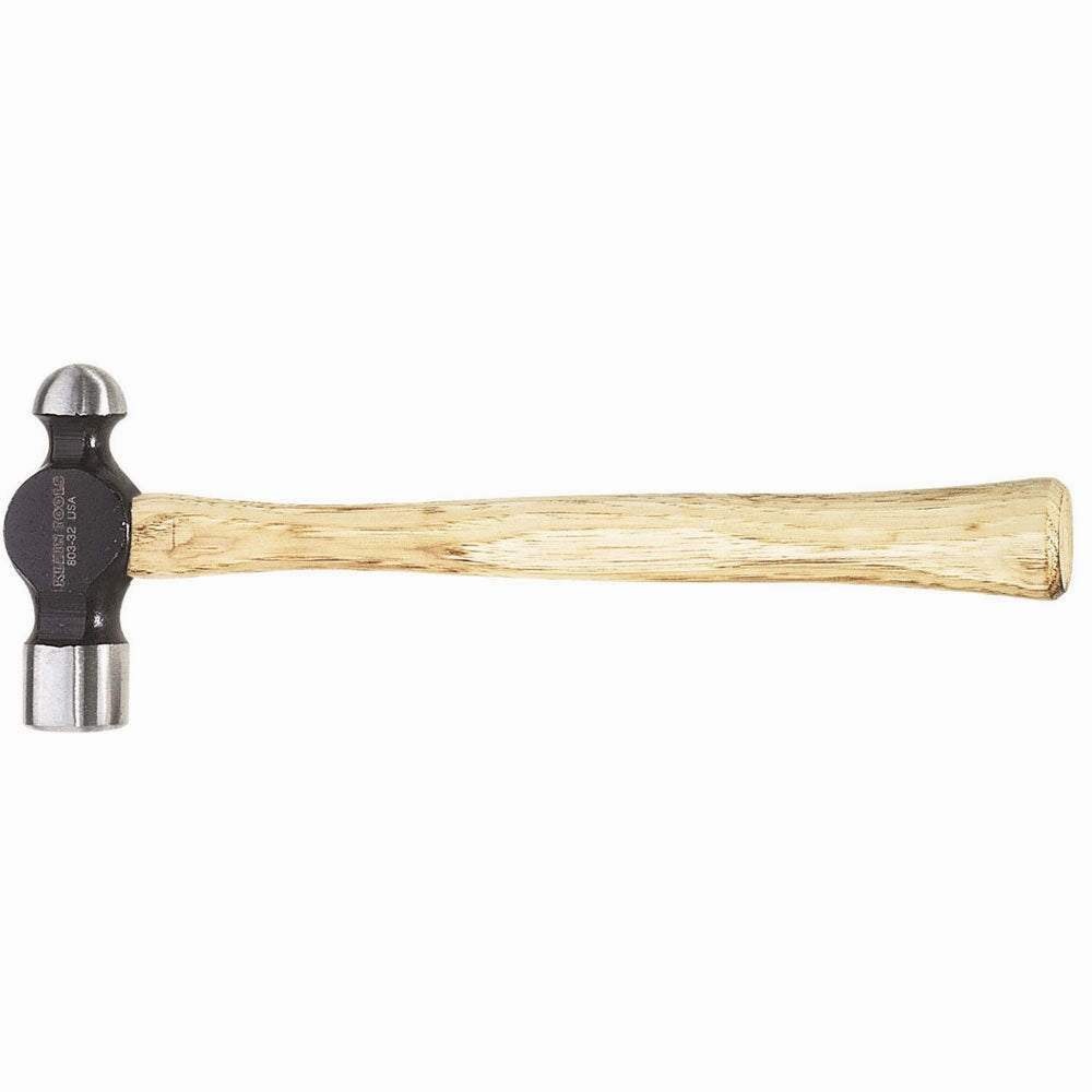 Klein Tools 803-32 Ball-Peen Hammer, 32-ounce Head, Hickory Handle