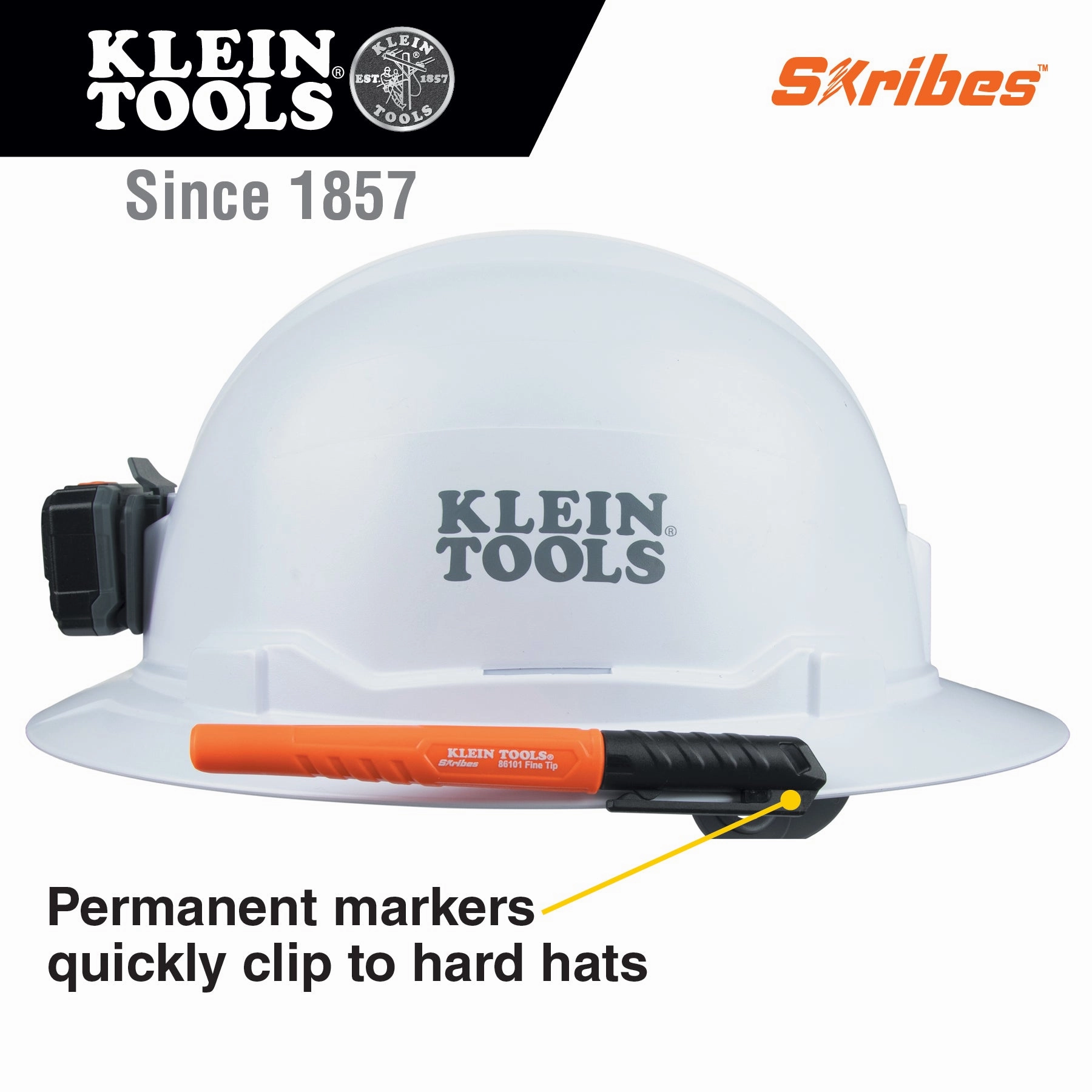Klein Tools 8610112 Skribes Fine Tip Permanent Markers, Black, 12-Pack