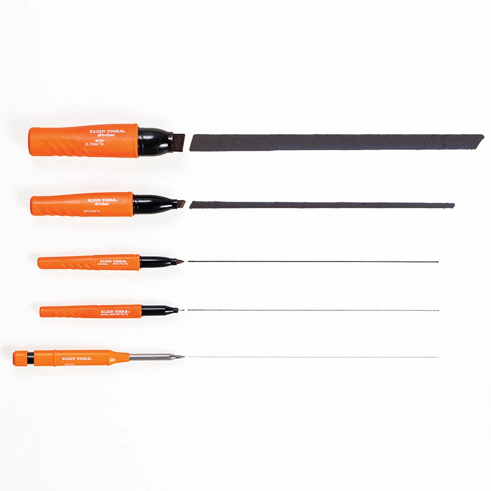 Klein Tools 8610112 Skribes Fine Tip Permanent Markers, Black, 12-Pack