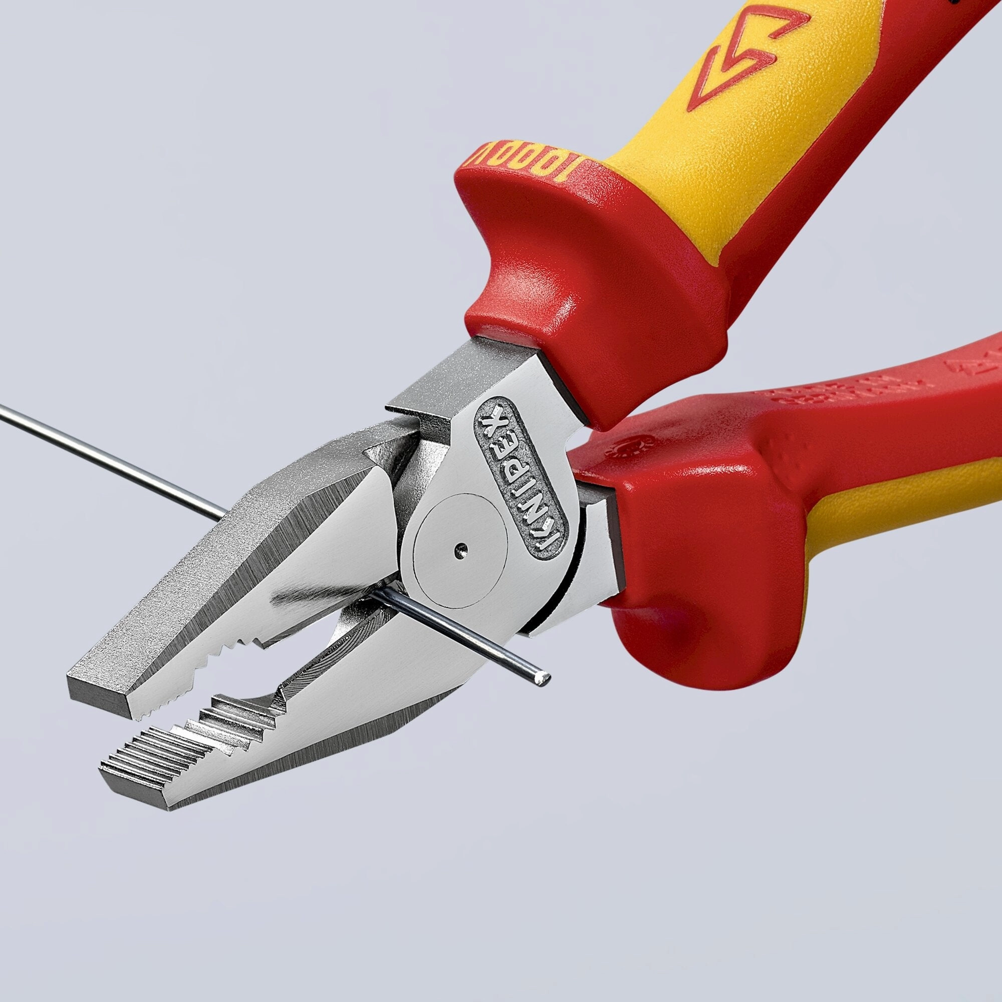 Knipex 02 06 180 7 1/4" High Leverage Combination Pliers-1000V Insulated