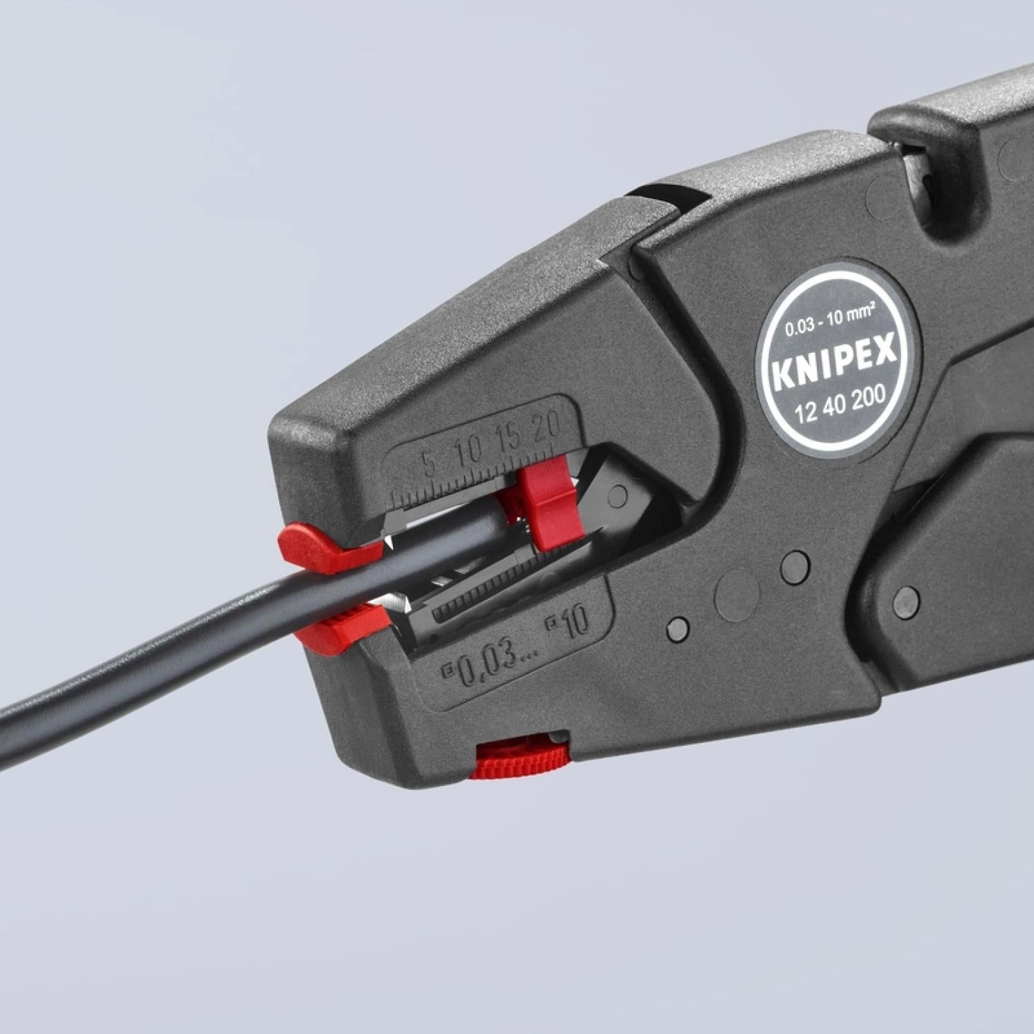 KNIPEX 12 40 200 SBA Self Adjusting Insulation Strippers - Awg 7-32, 8 Inch