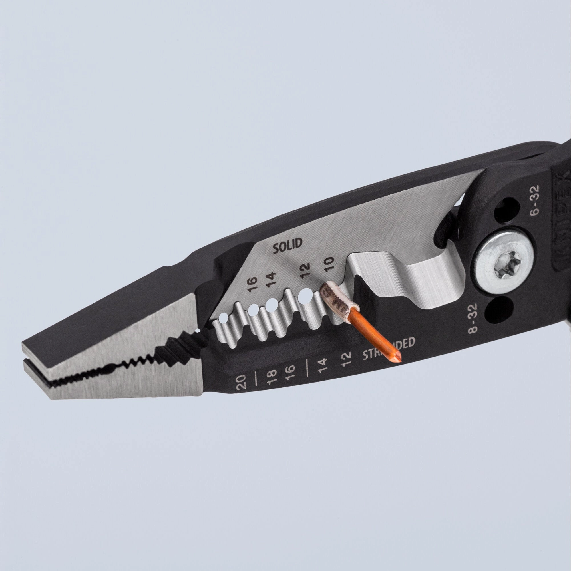 Knipex 13 71 8 8" Forged Wire Stripper 20-10 AWG