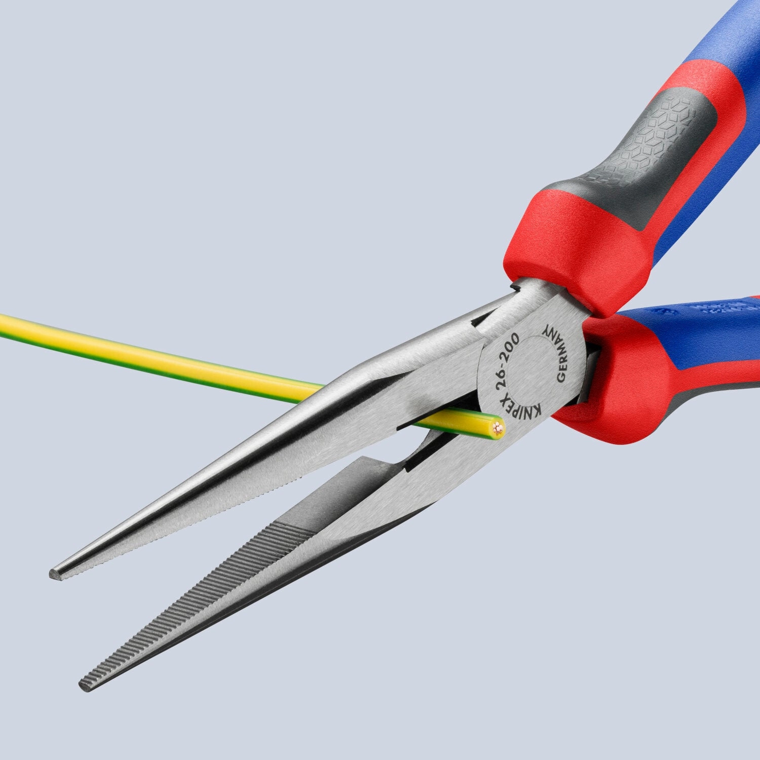 Knipex 26 12 200 SBA KnipeXtend Long Nose Pliers with Cutter, 8"