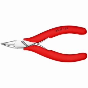 Knipex 35 41 115 4 1/2" Electronics 45 Angled Pliers-Half Round Tips