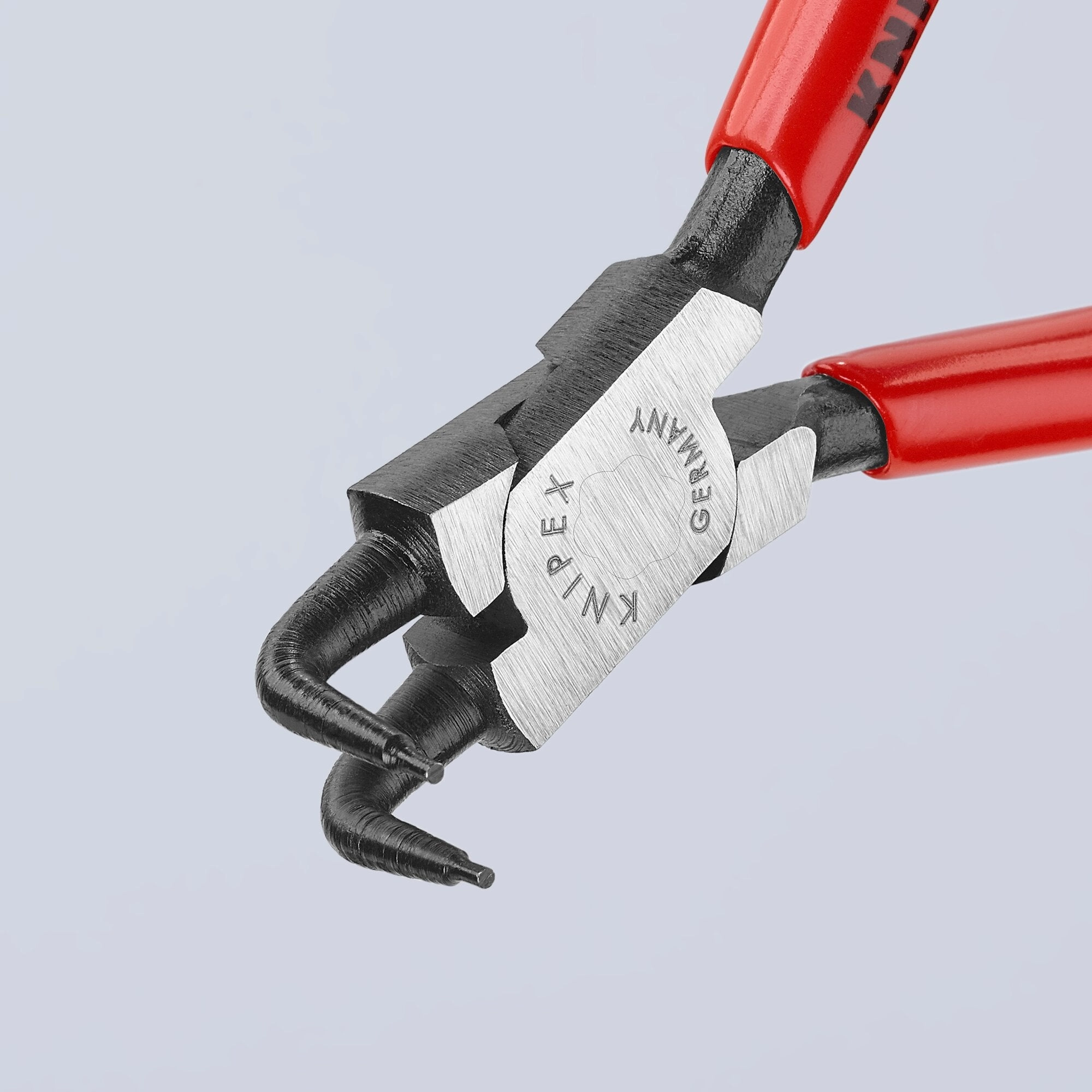 Knipex 44 21 J11 5 1/8" Internal 90 Angled Snap Ring Pliers-Forged Tips