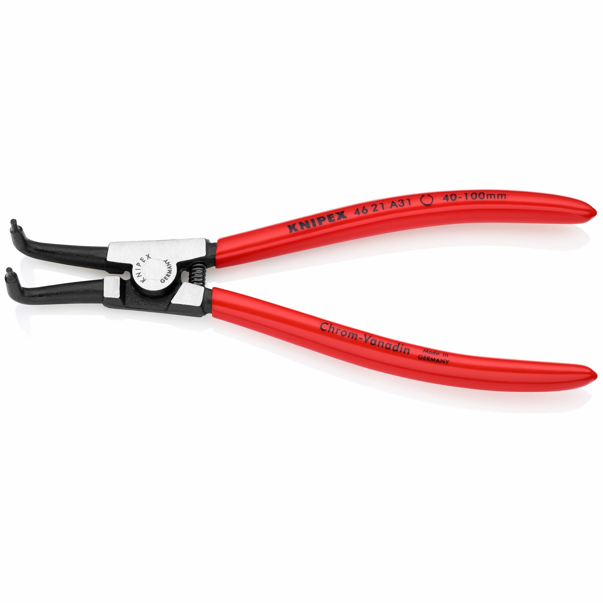 Knipex 46 21 A31 SBA 8" External 90 Angled Snap Ring Pliers-Forged Tips