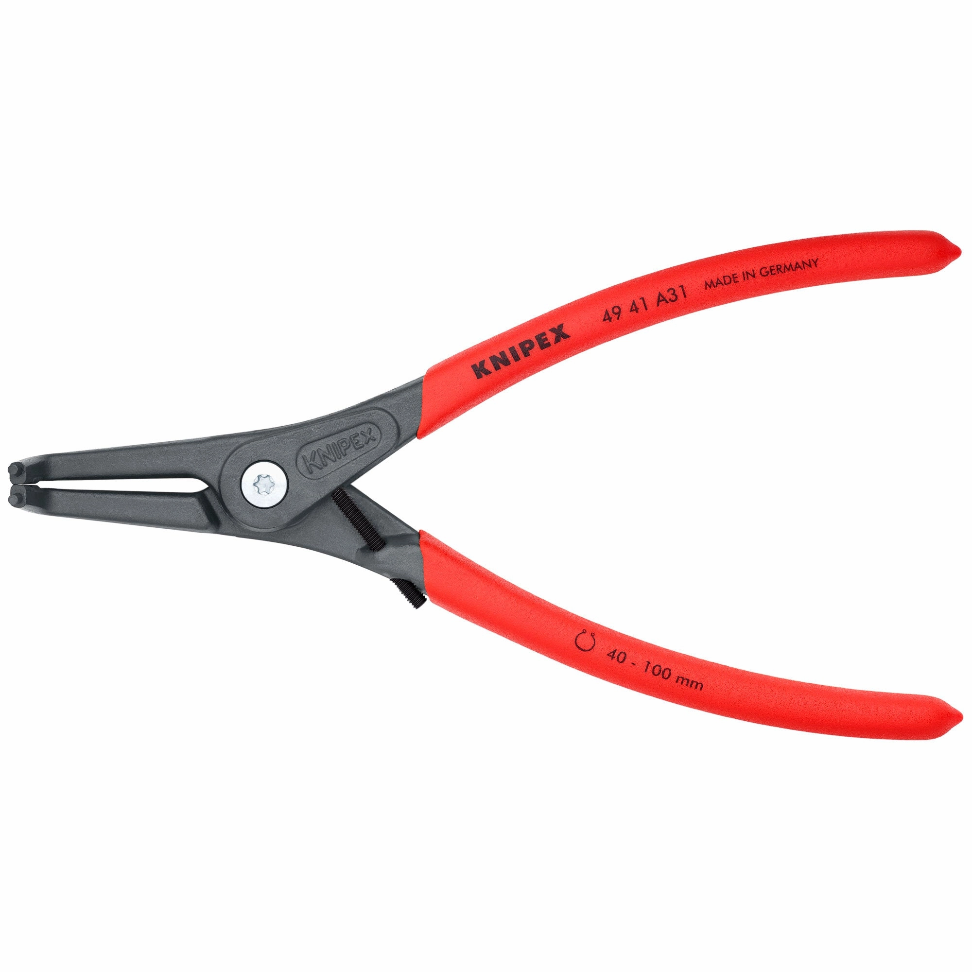 Knipex 49 41 A31 8 1/2" External 90 Angled Precision Snap Ring Pliers-Limiter