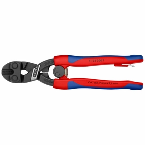 Knipex 71 22 200 T BKA 8" CoBolt High Leverage 20 Angled Compact Bolt Cutters-Tethered Attachment