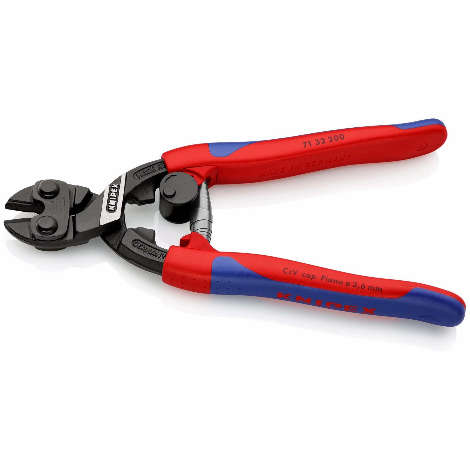 Knipex 71 32 200 8" CoBolt High Leverage Compact Bolt Cutters-Notched Blade