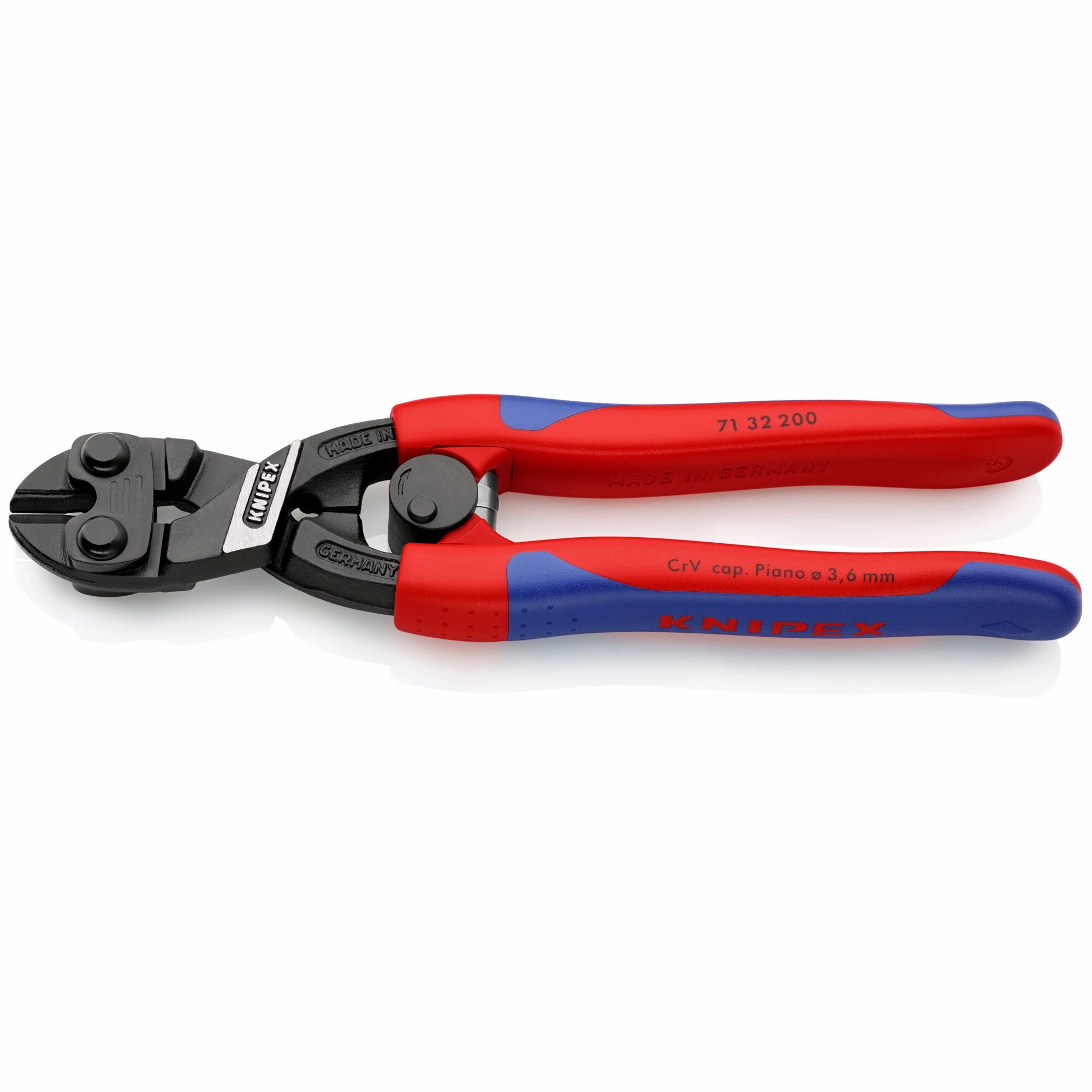 Knipex 71 32 200 8" CoBolt High Leverage Compact Bolt Cutters-Notched Blade