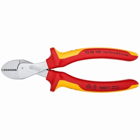 Knipex 73 06 160 6 1/4" X-Cut Compact Diagonal Cutters-1000V Insulated