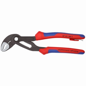 Knipex 87 02 180 T BKA 7 1/4" Cobra Water Pump Pliers-Tethered Attachment