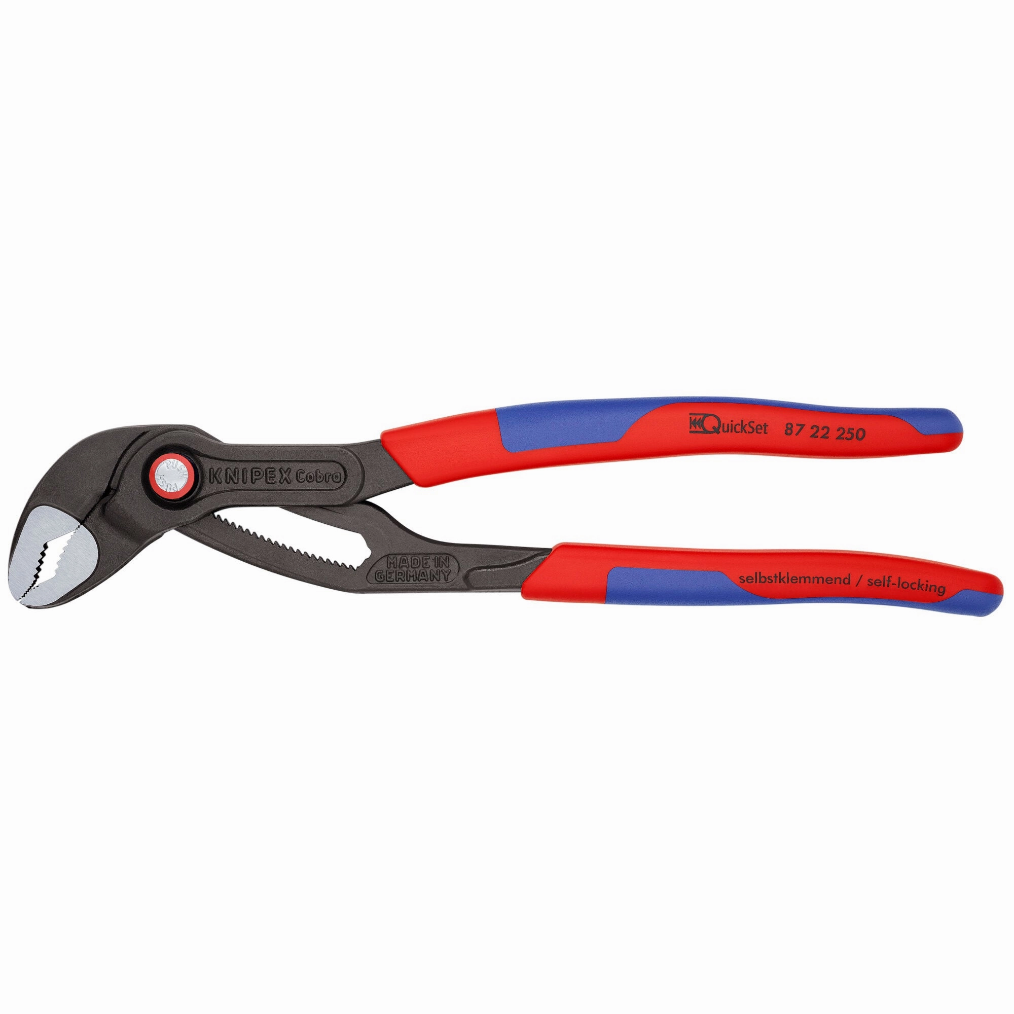 Knipex 87 22 250 SBA 10" Cobra QuickSet Water Pump Pliers