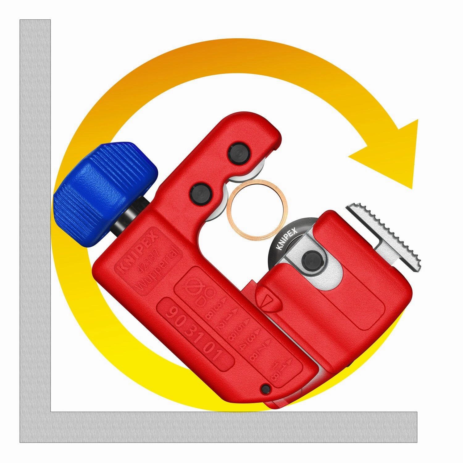 Knipex 90 31 01 SBA 3 TubiX S Pipe Cutter, 3"