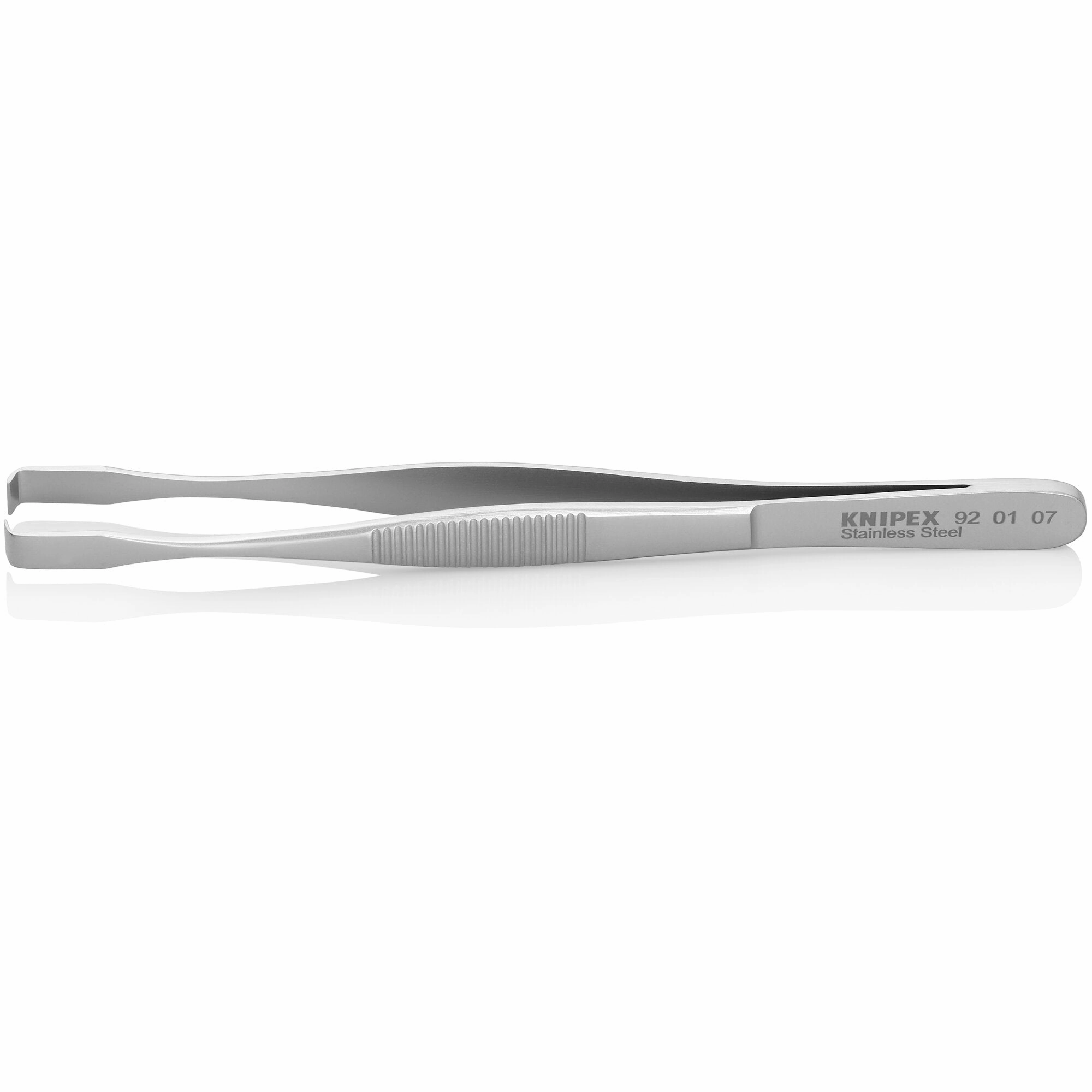 Knipex 92 01 07 5 3/4" Stainless Steel Positioning Tweezers-90 Angled