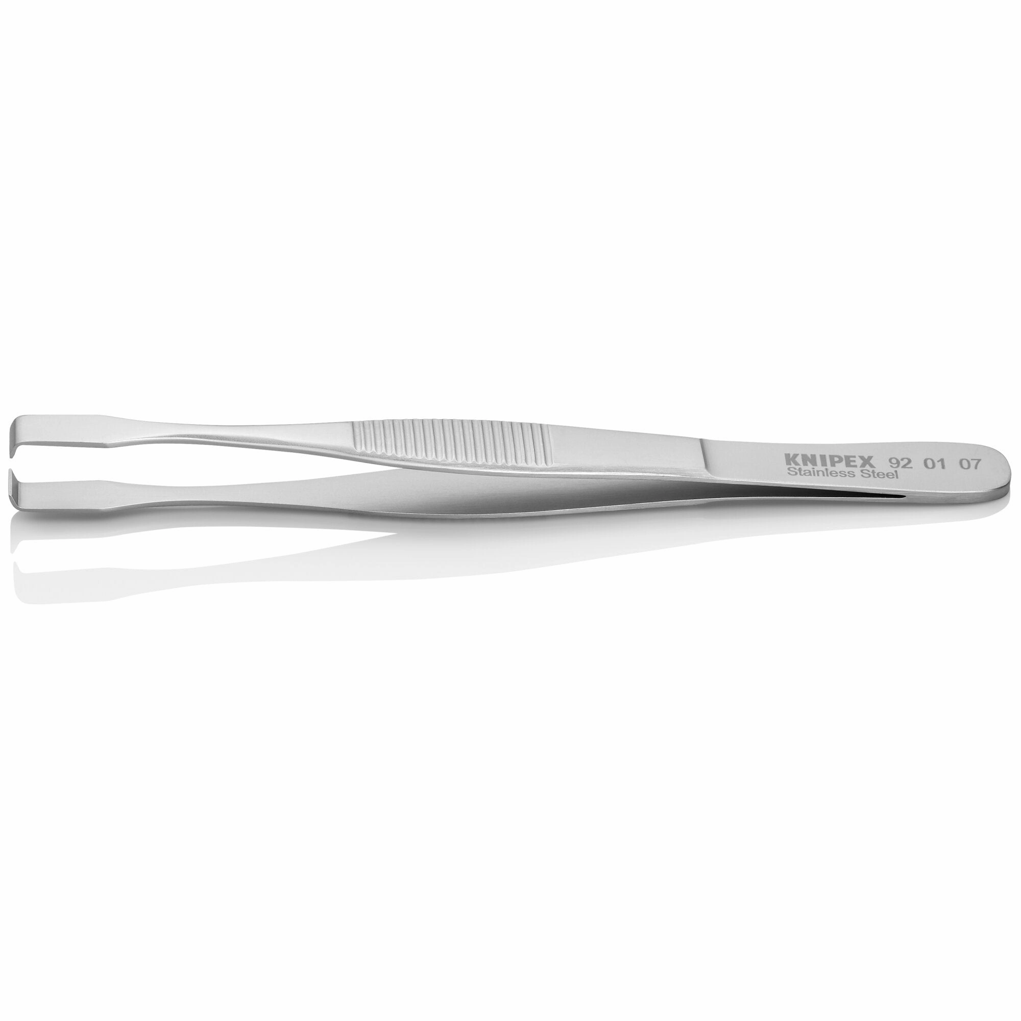 Knipex 92 01 07 5 3/4" Stainless Steel Positioning Tweezers-90 Angled