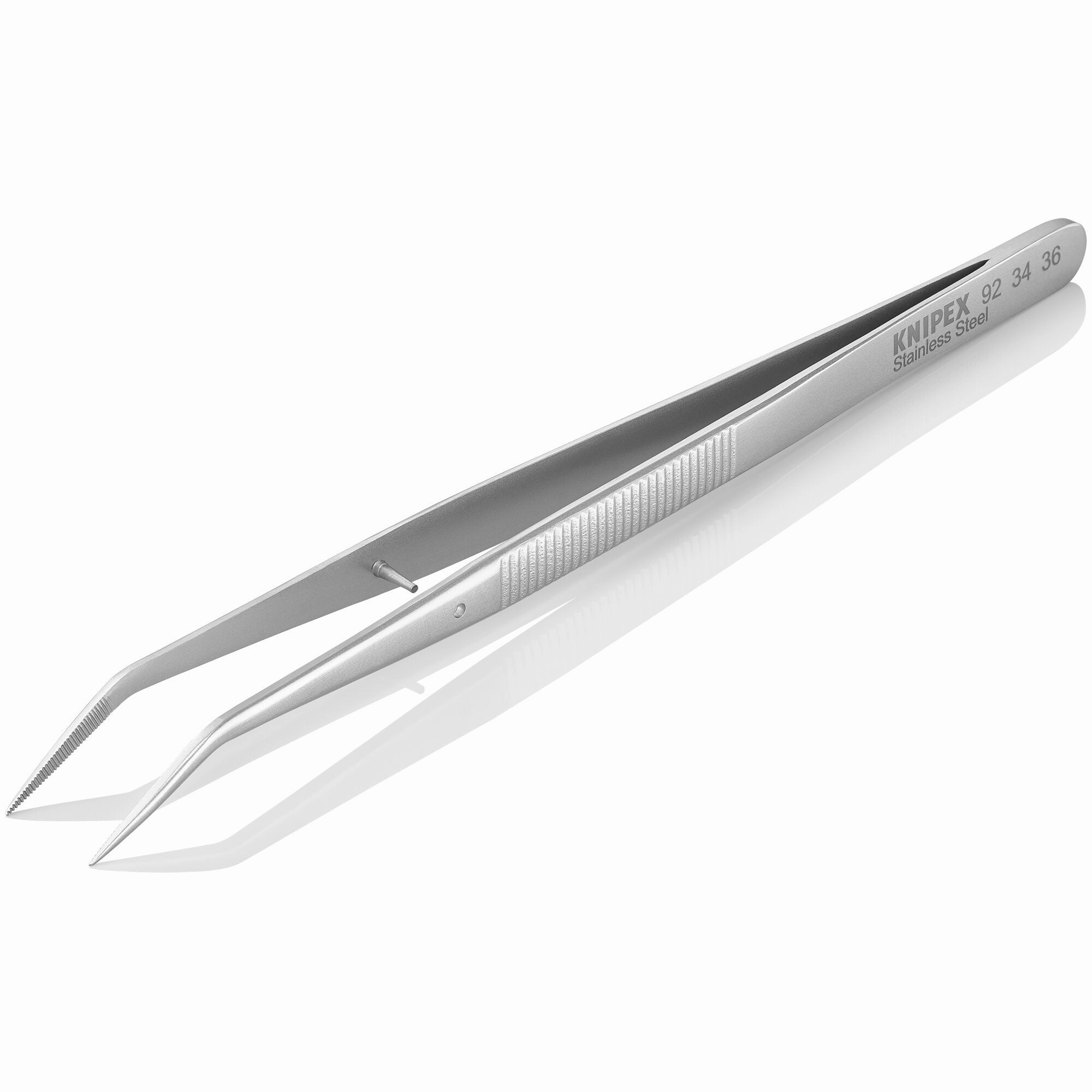 Knipex 92 34 36 6" Stainless Steel Gripping Tweezers--25 Angled-Pointed Tips