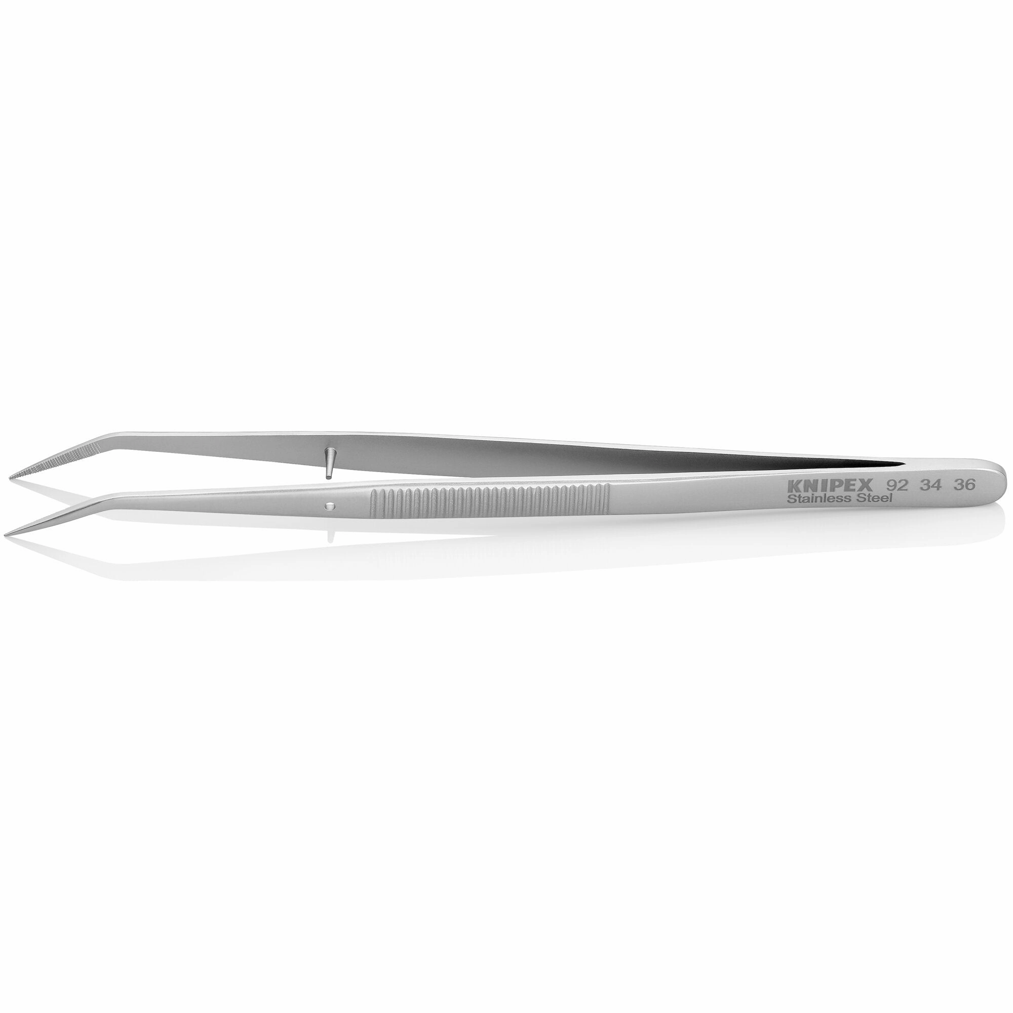 Knipex 92 34 36 6" Stainless Steel Gripping Tweezers--25 Angled-Pointed Tips