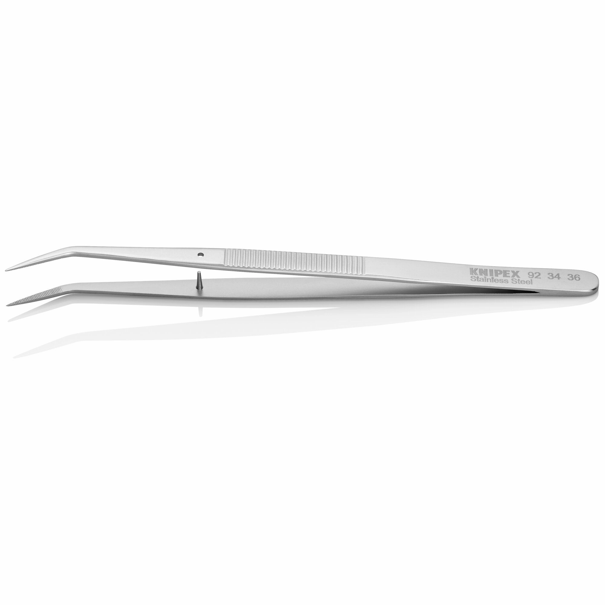 Knipex 92 34 36 6" Stainless Steel Gripping Tweezers--25 Angled-Pointed Tips