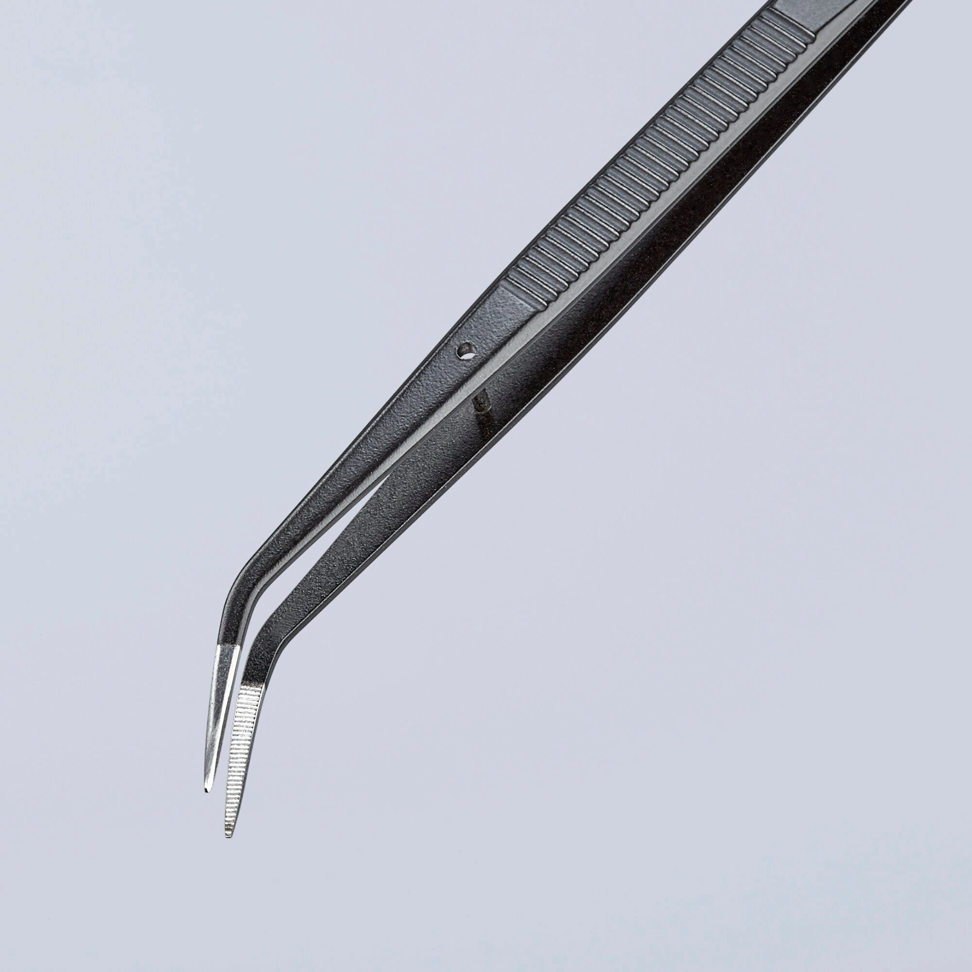 Knipex 92 34 37 6" Steel Gripping Tweezers--25 Angled-Pointed Tips