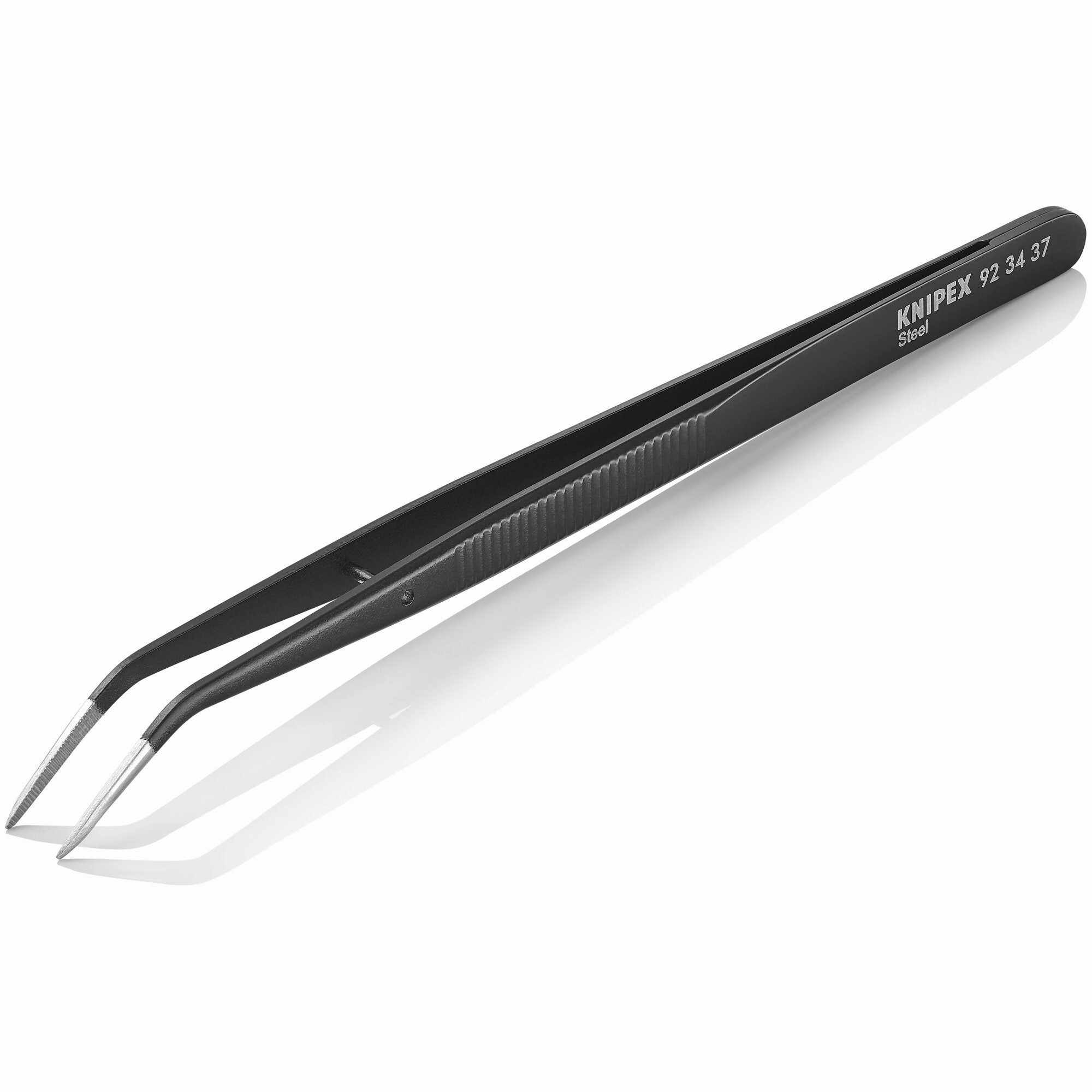 Knipex 92 34 37 6" Steel Gripping Tweezers--25 Angled-Pointed Tips