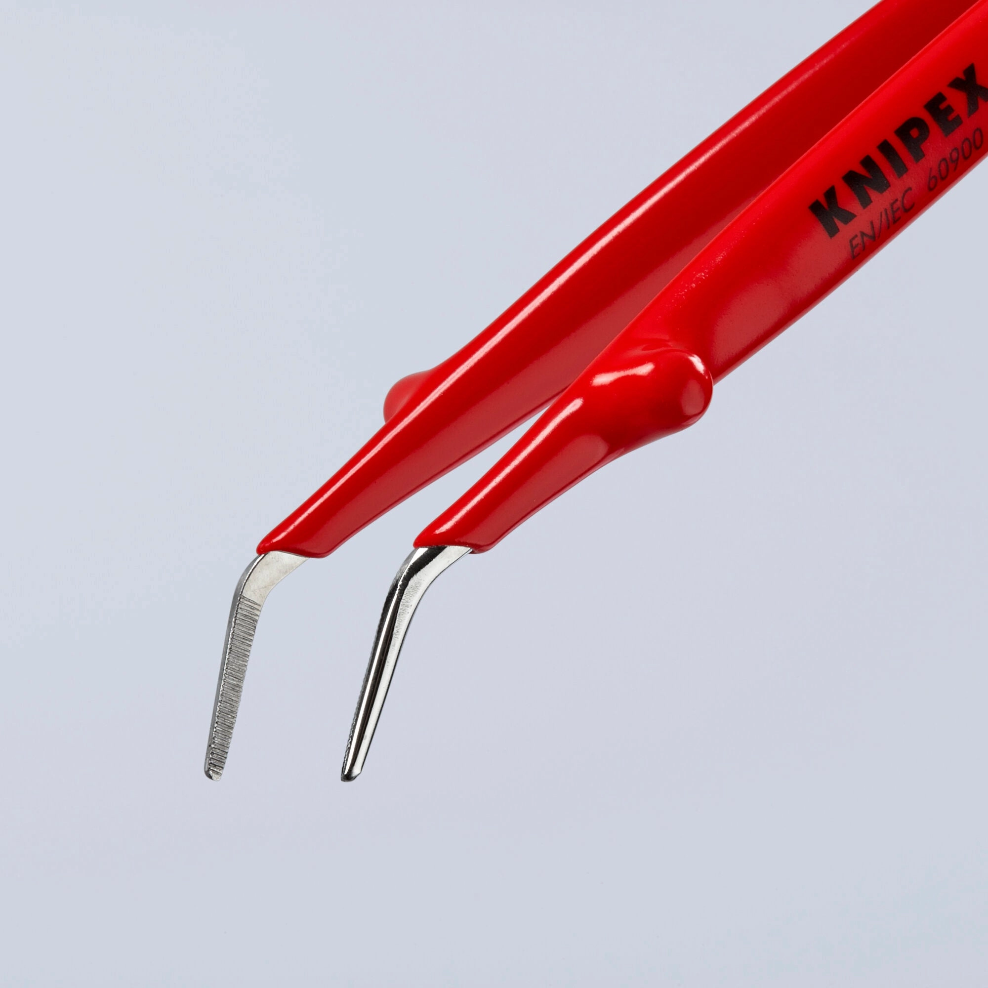 Knipex 92 37 64 6" Stainless Steel GrippingTweezers--30Angled-1000V Insulated