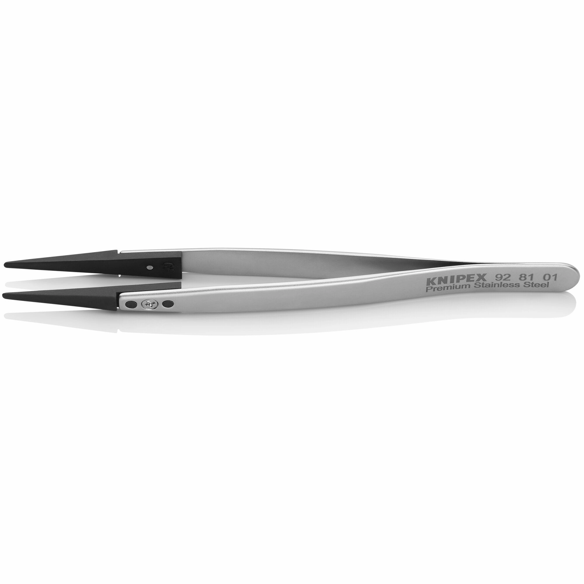 Knipex 92 81 01 5 1/4" Premium Stainless Steel Gripping Tweezers-Replaceable Tips