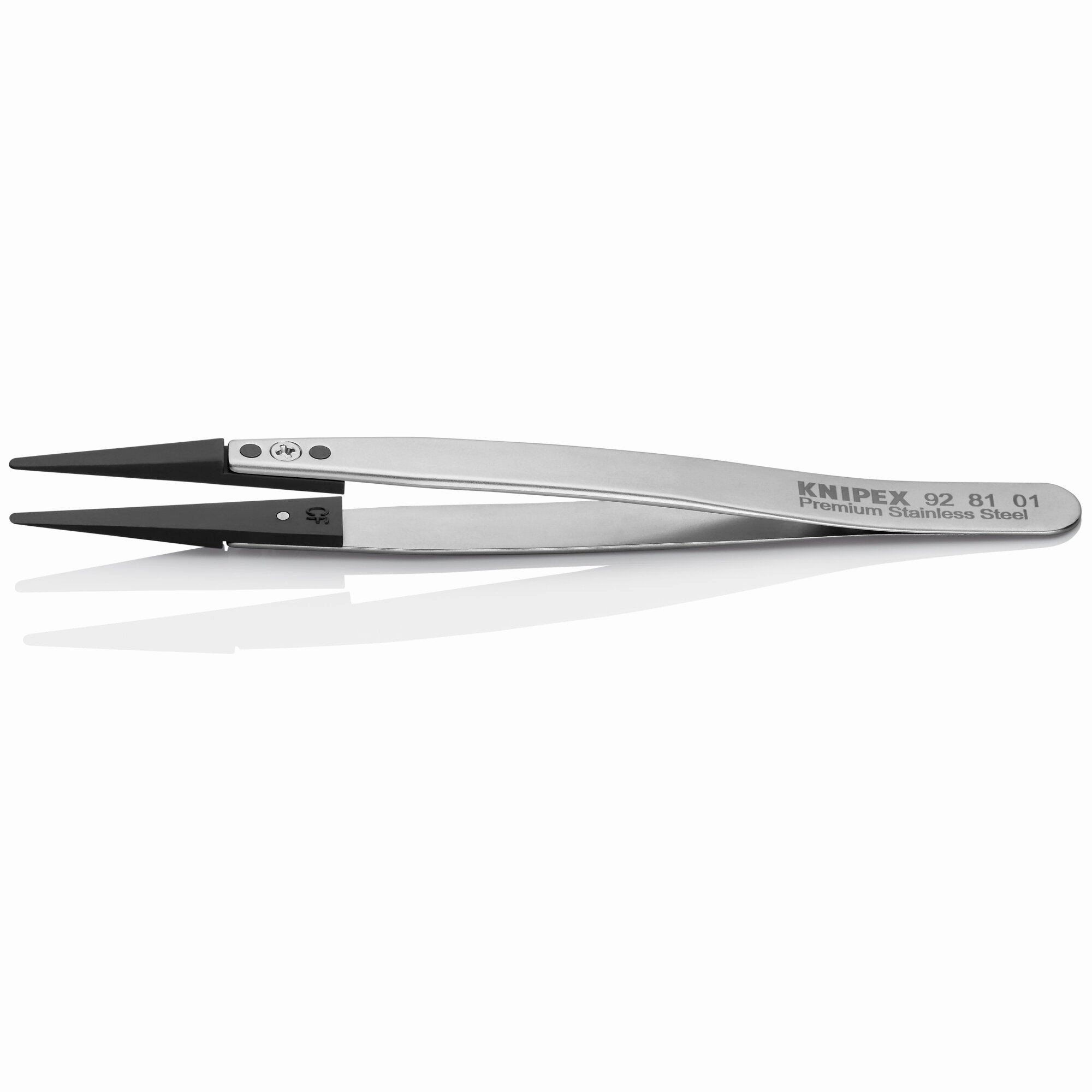 Knipex 92 81 01 5 1/4" Premium Stainless Steel Gripping Tweezers-Replaceable Tips
