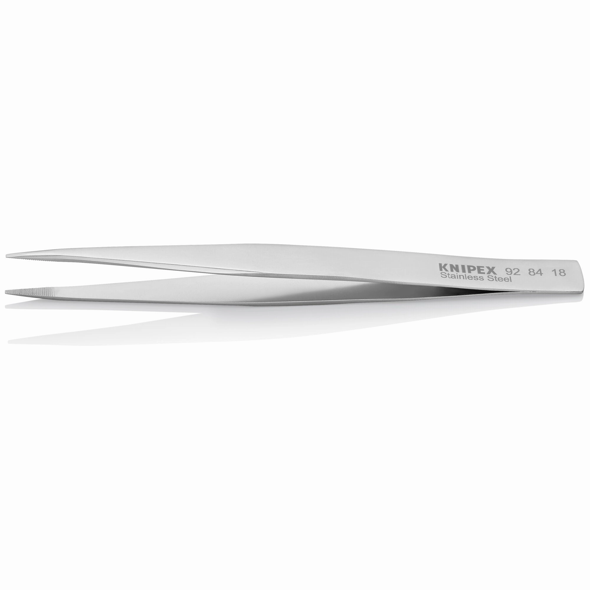 Knipex 92 84 18 5" Stainless Steel Gripping Tweezers-Blunt Tips