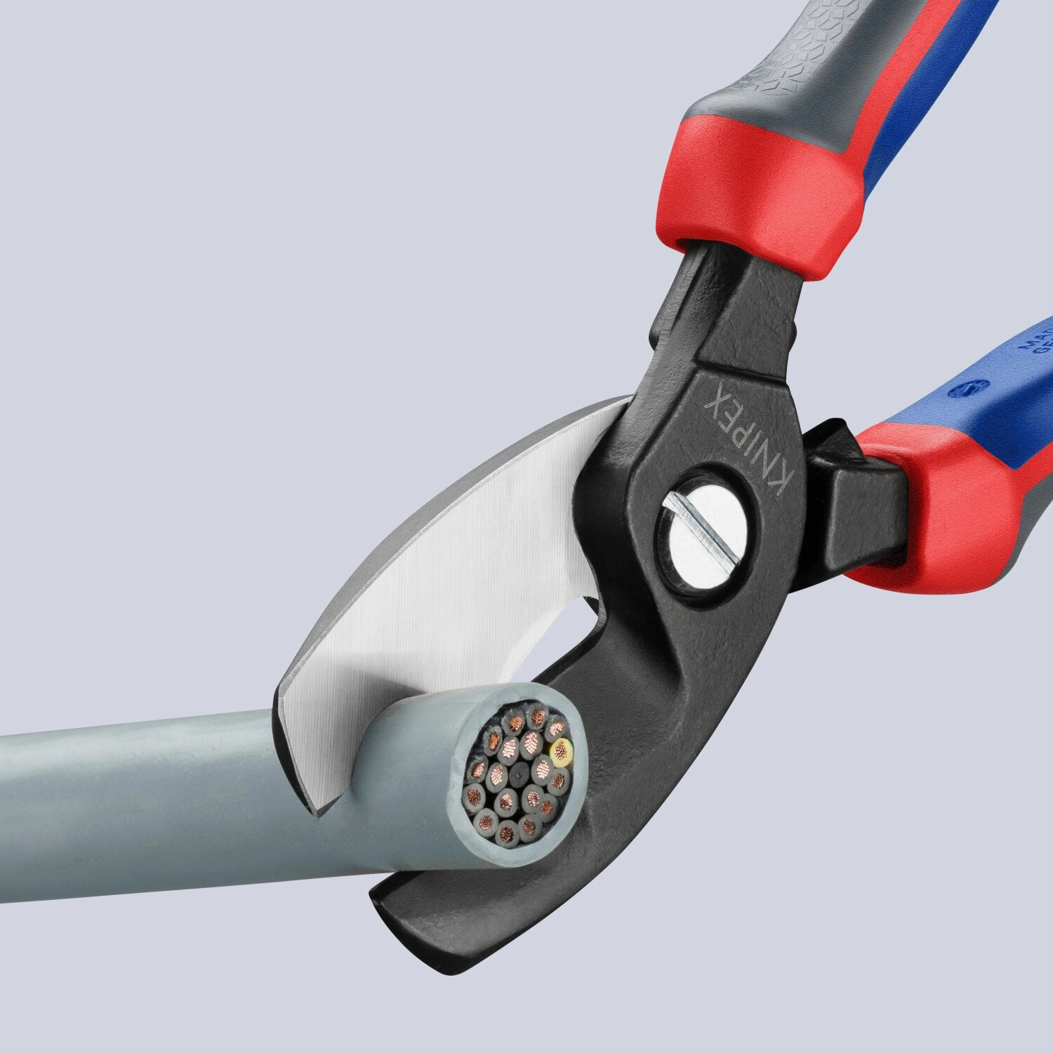 Knipex 95 12 200 KnipeXtend Cable Shears - Twin Cutting Edges, 8"