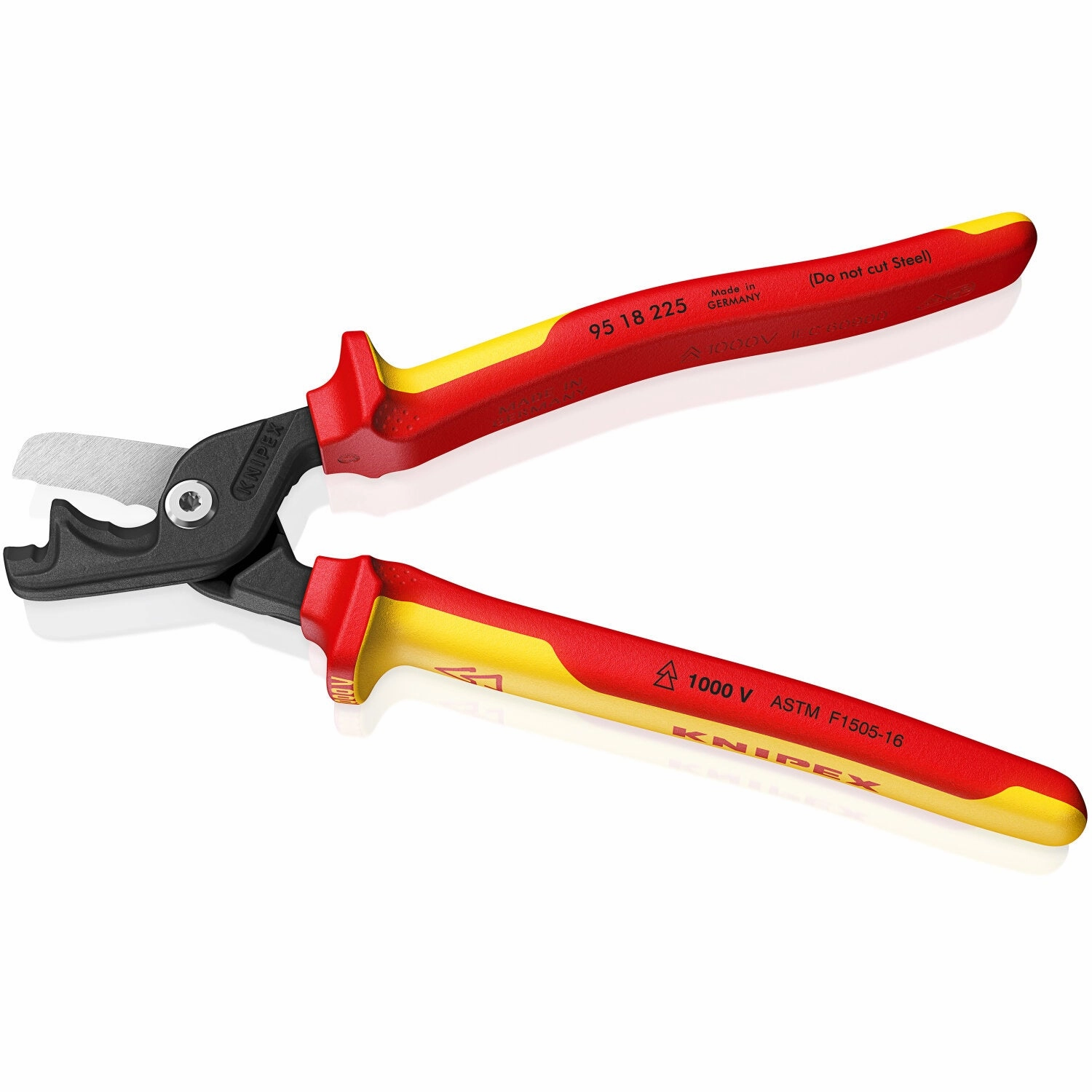 Knipex 95 18 225 US StepCut XL Cable Shears-1000V Insulated, 9"