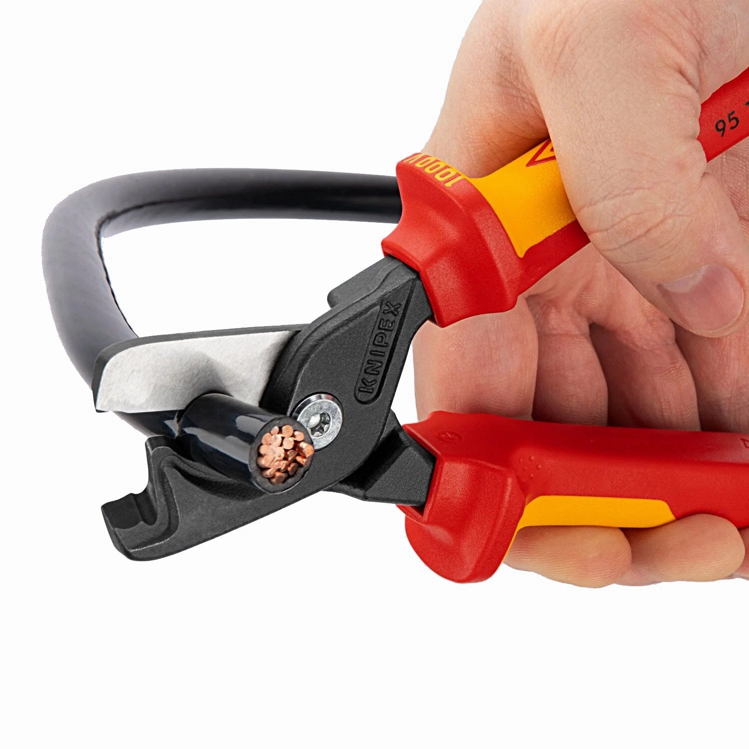 Knipex 95 18 225 US StepCut XL Cable Shears-1000V Insulated, 9"
