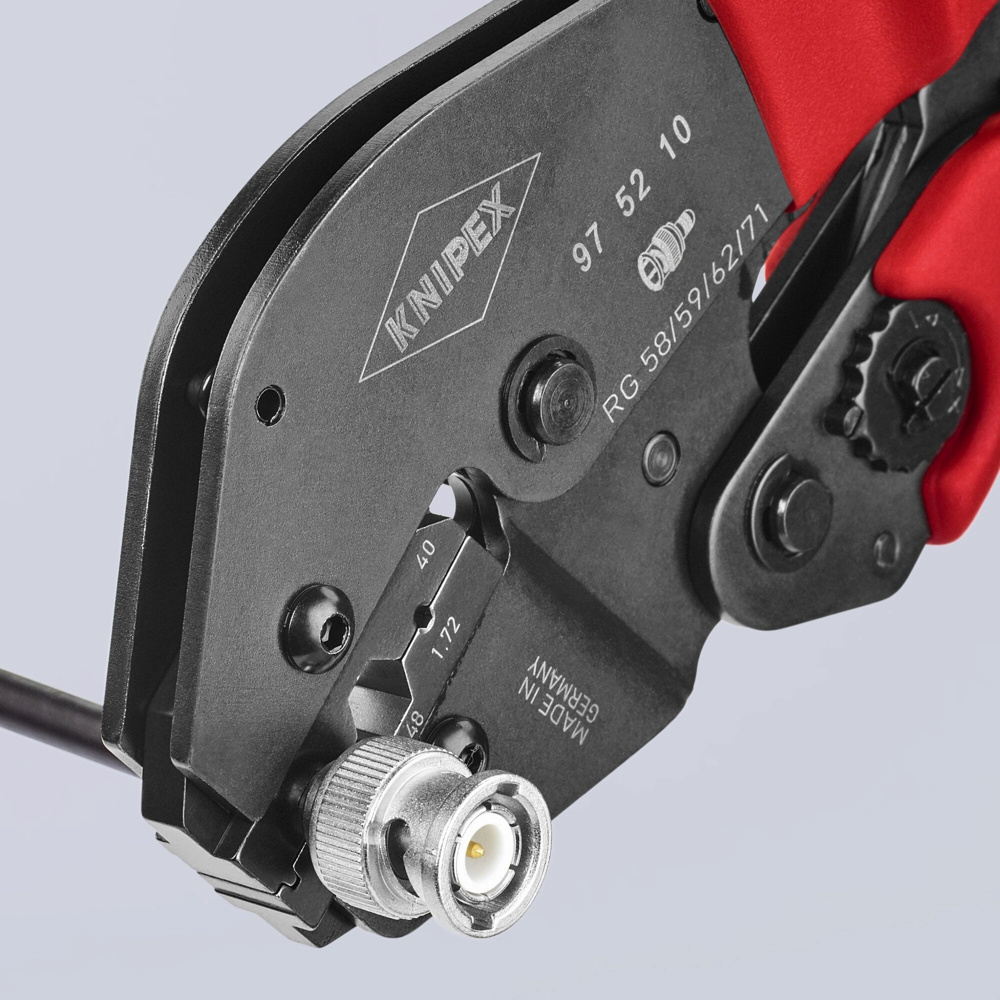 Knipex 97 52 10 10" Crimping Pliers For COAX, BNC and TNC Connectors