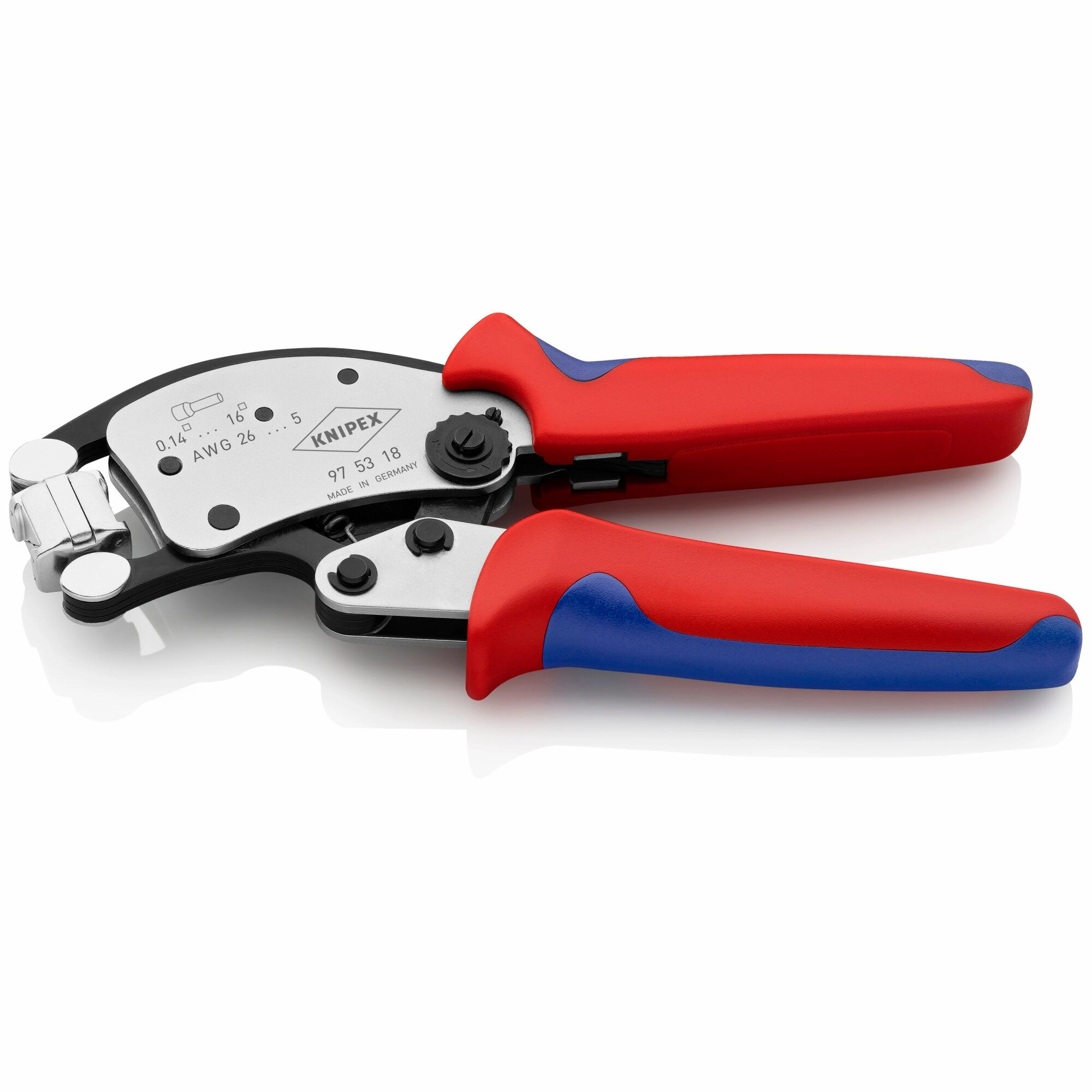 Knipex 97 53 18 8" KNIPEX Twistor16 Self-Adjusting Crimping Pliers For Wire Ferrules