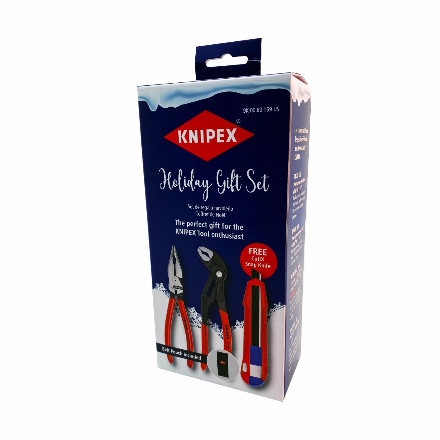 Knipex 9K 00 80 169 US 2024 Holiday Pliers Gift Set with Free Cutix Snap Knife