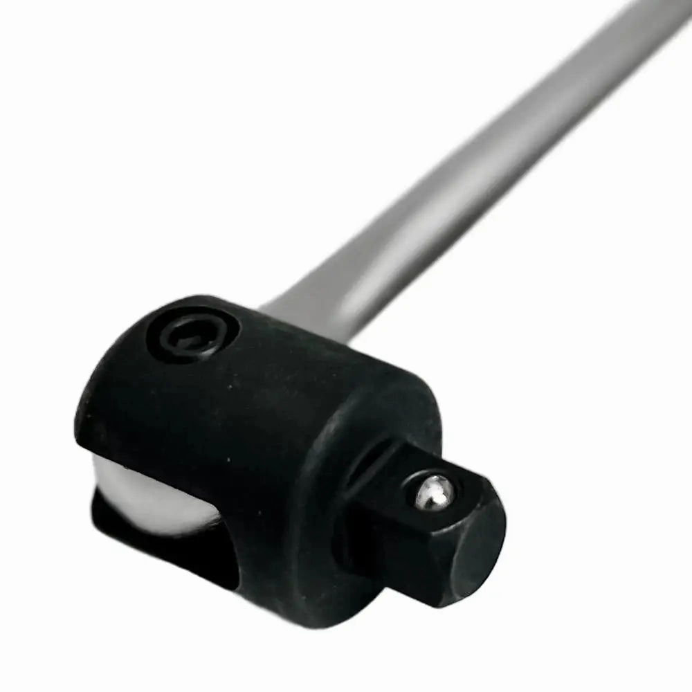 KTI 1/2" Drive Chrome Breaker Bar, 24" Flex, Knurl Grip
