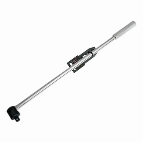 KTI 1/2" Drive Chrome Breaker Bar, 24" Flex, Knurl Grip