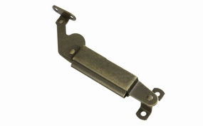 Left-Hand Spring Lid Support ~ Antique Brass Finish