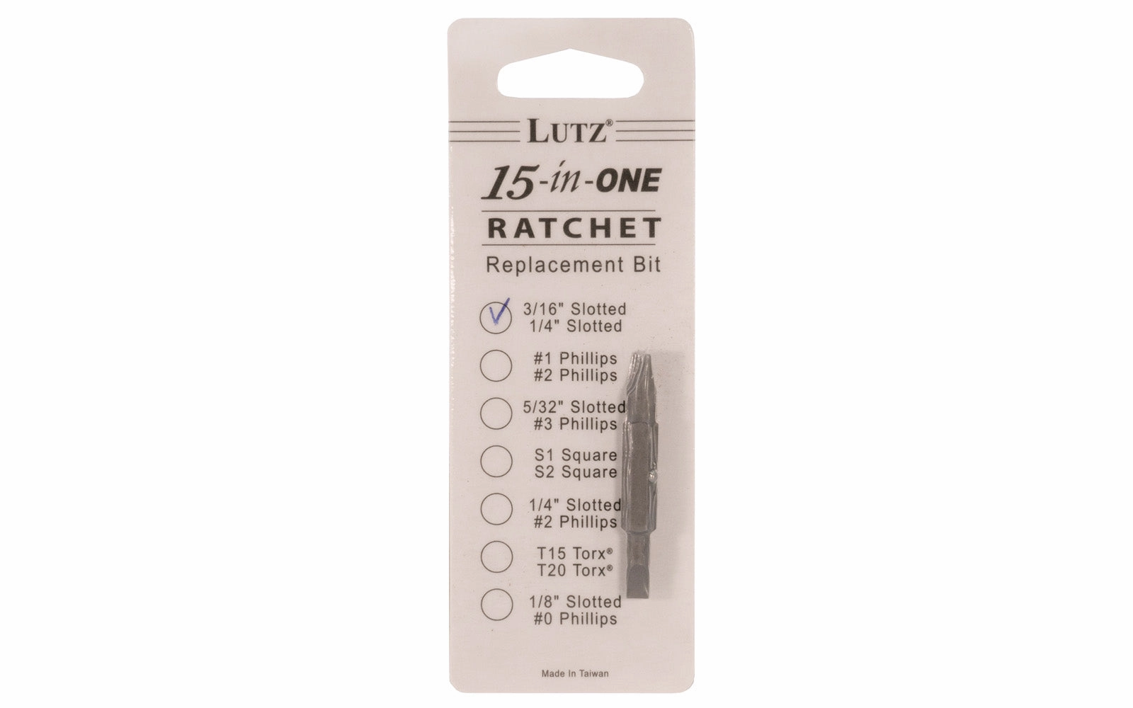 Lutz 1/4" &  3/16" Slot Bit for 15-in-1 Ratchet Screwdriver