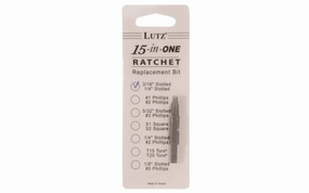 Lutz 1/4" &  3/16" Slot Bit for 15-in-1 Ratchet Screwdriver