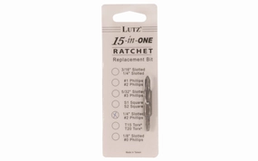 Lutz 1/4" Slot & #2 Phillips Bit for 15-in-1 Ratchet Screwdriver